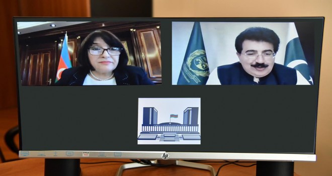 Azərbaycan-Pakistan parlament sədrlərinin videokonfrans formatında görüşü olub