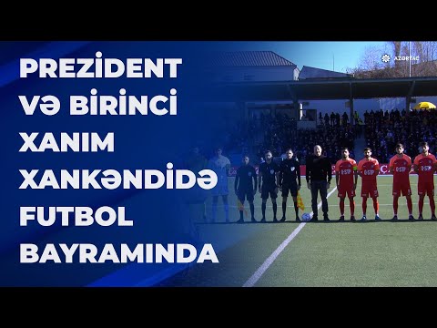 Prezident İlham Əliyev Xankəndi stadionunda “Qarabağ”-MOİK oyununu izlədi
